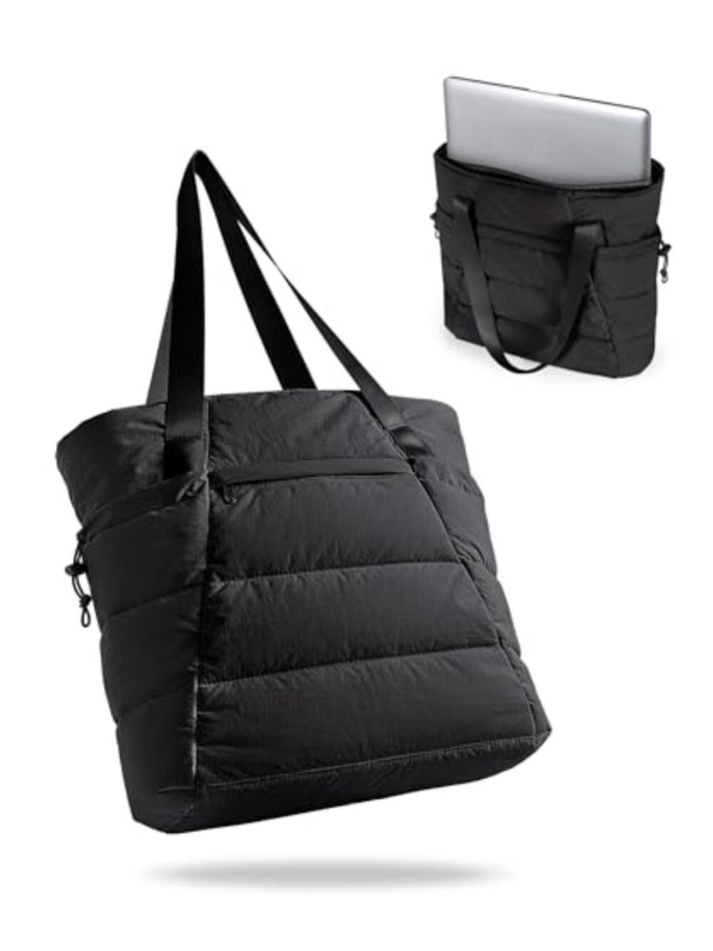 Smasrob Lightweight Taslan Puffer Tote Bag with Laptop Sleeve